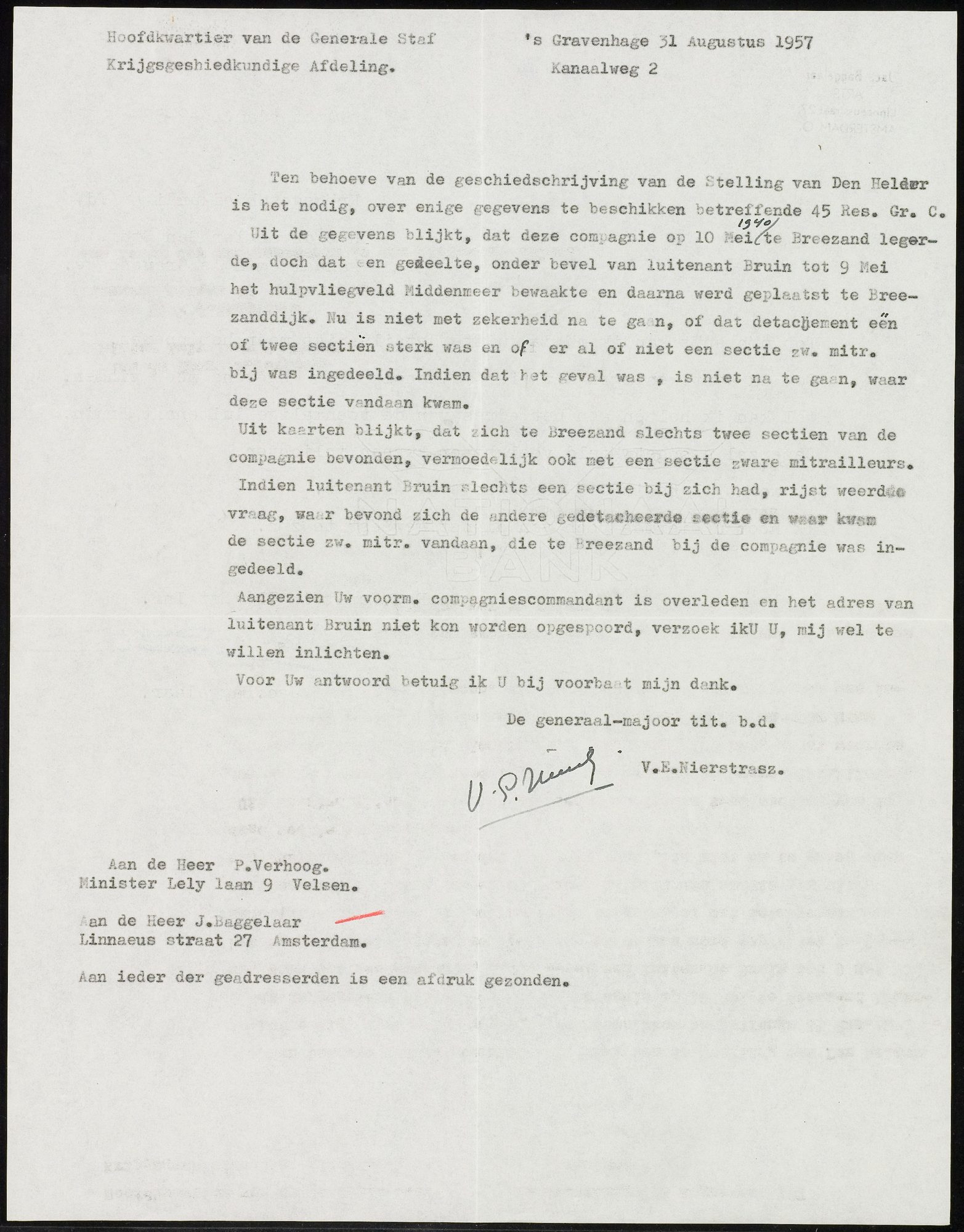Dossier 45e Res.G.C., blad 5 (vraagbrief Nierstrasz, afschrift)